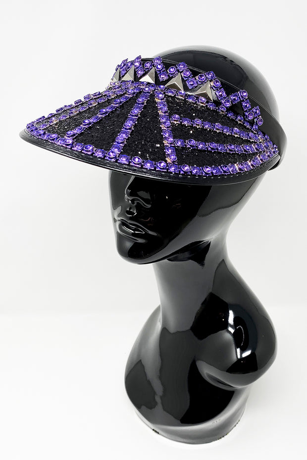 Black Purple Disco Visor