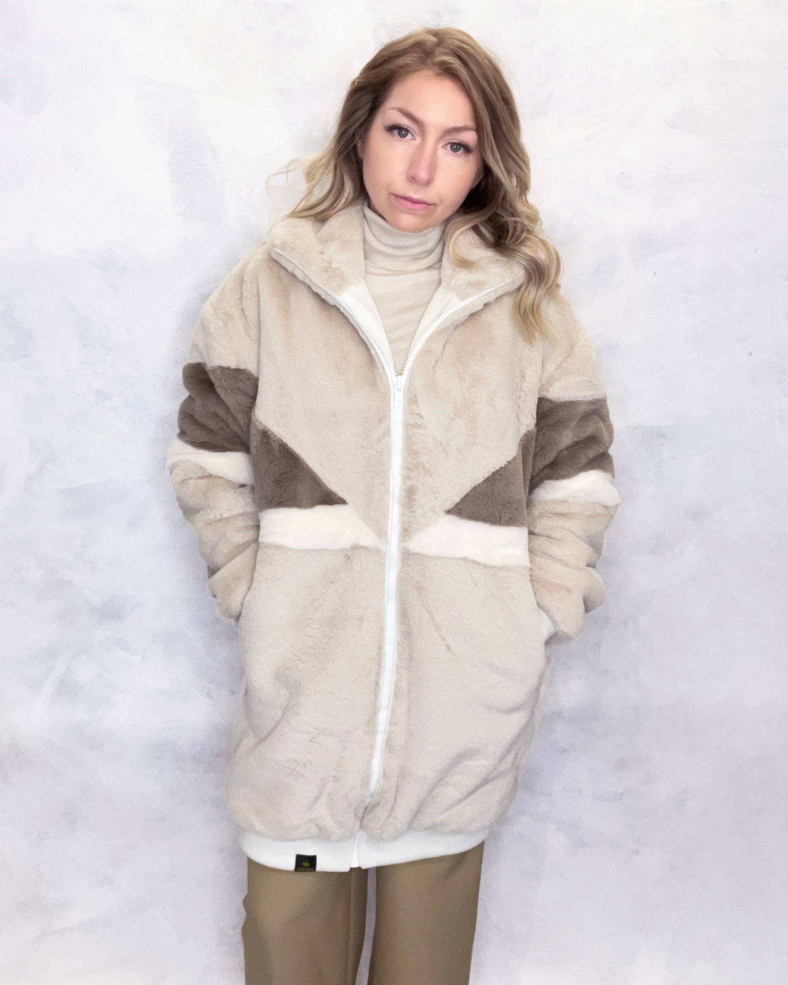 Womens Faux Fur Long bomber Jackets
