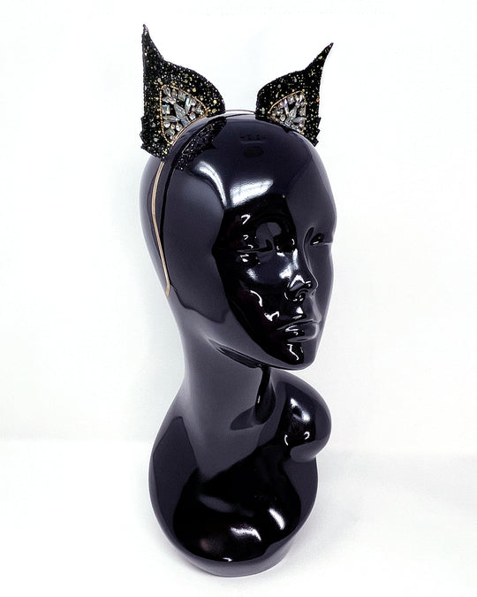 Black & Gold Wild Lynx Cat Ears