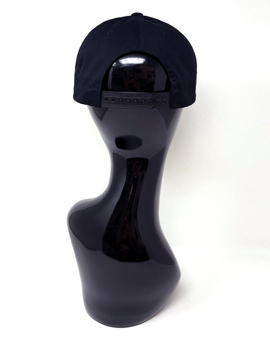 Black & Gunmetal Glitter Curved Peak Cap