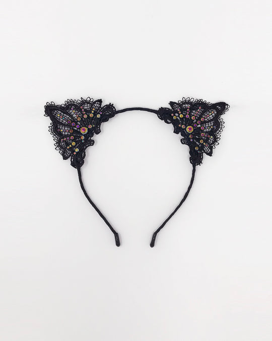 Black Petrol Lace Cat Ears