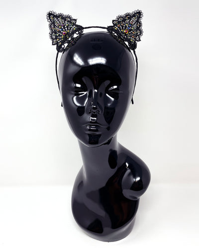 Black Petrol Lace Cat Ears