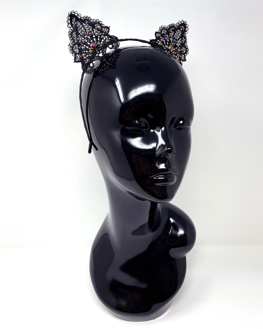 Black Petrol Lace Cat Ears