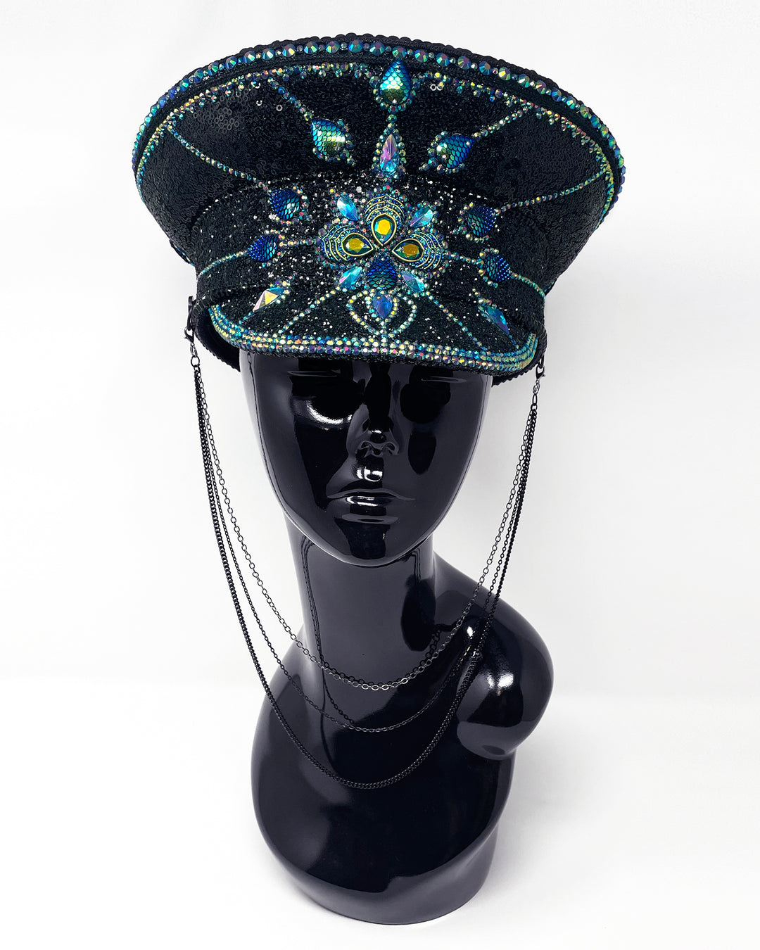 Peacock Paradise Captain Hat