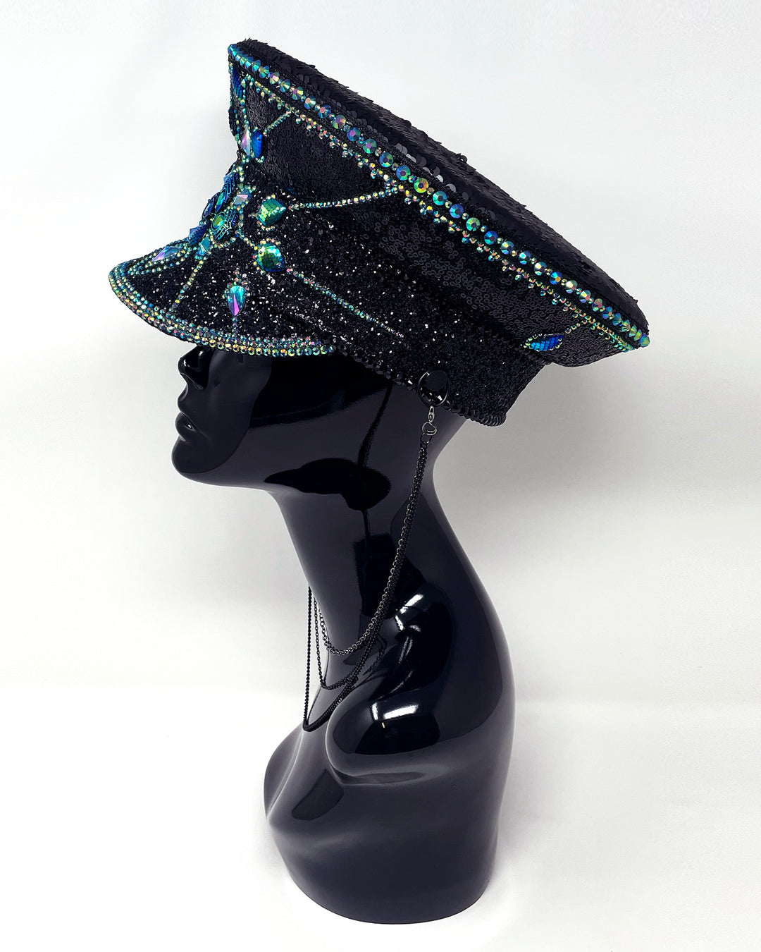 Peacock Paradise Captain Hat