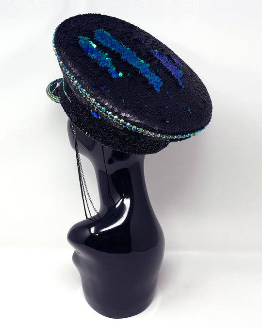 Peacock Paradise Captain Hat