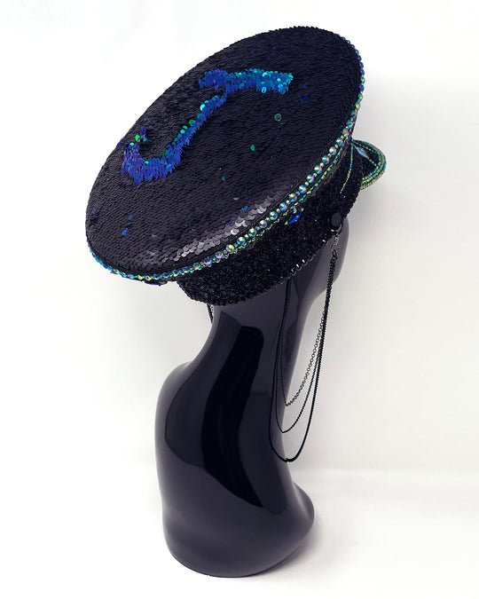 Peacock Paradise Captain Hat