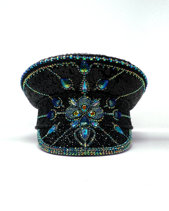 Peacock Paradise Captain Hat
