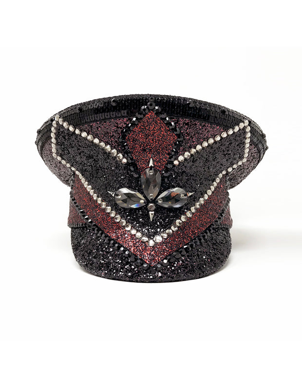 Black Red Signature Captain Hat