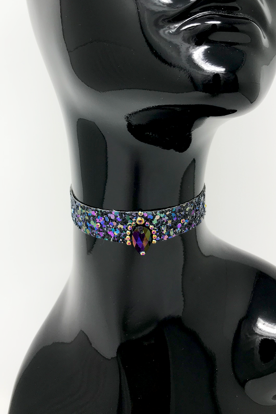 Petrol Glittermix Choker
