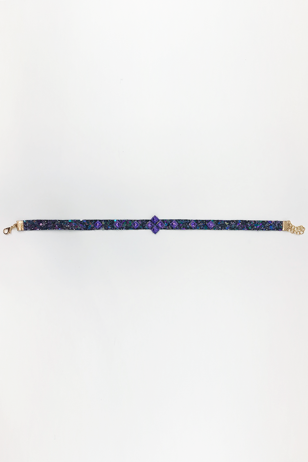 Purple Glittermix Choker