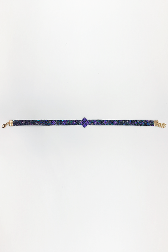 Purple Glittermix Choker