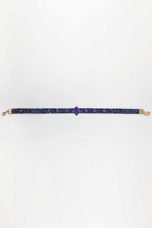 Purple Glittermix Choker