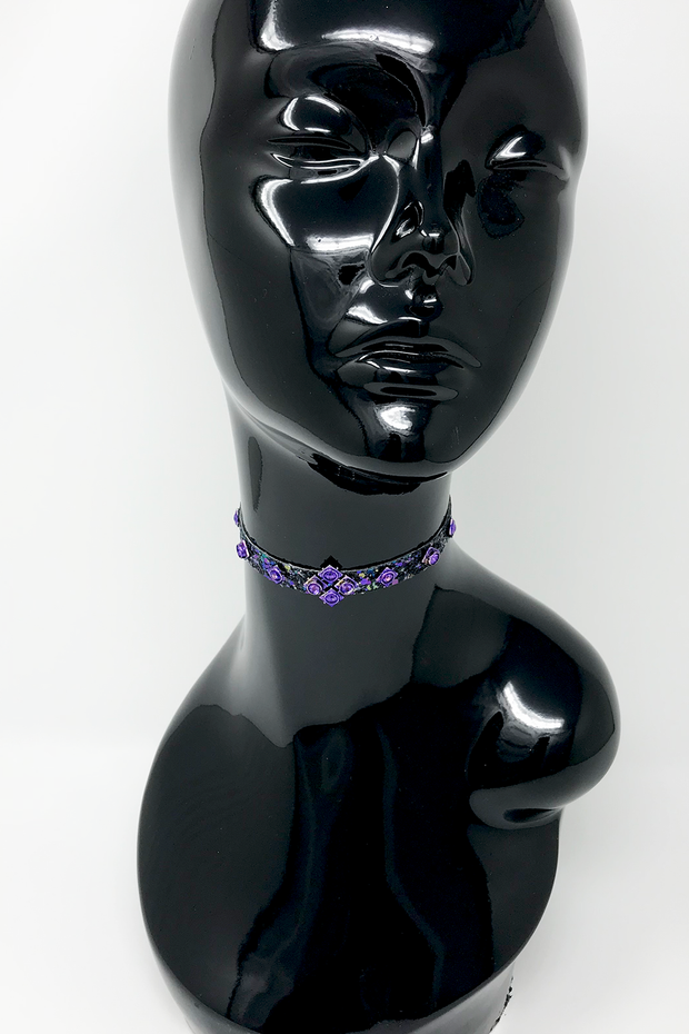 Purple Glittermix Choker