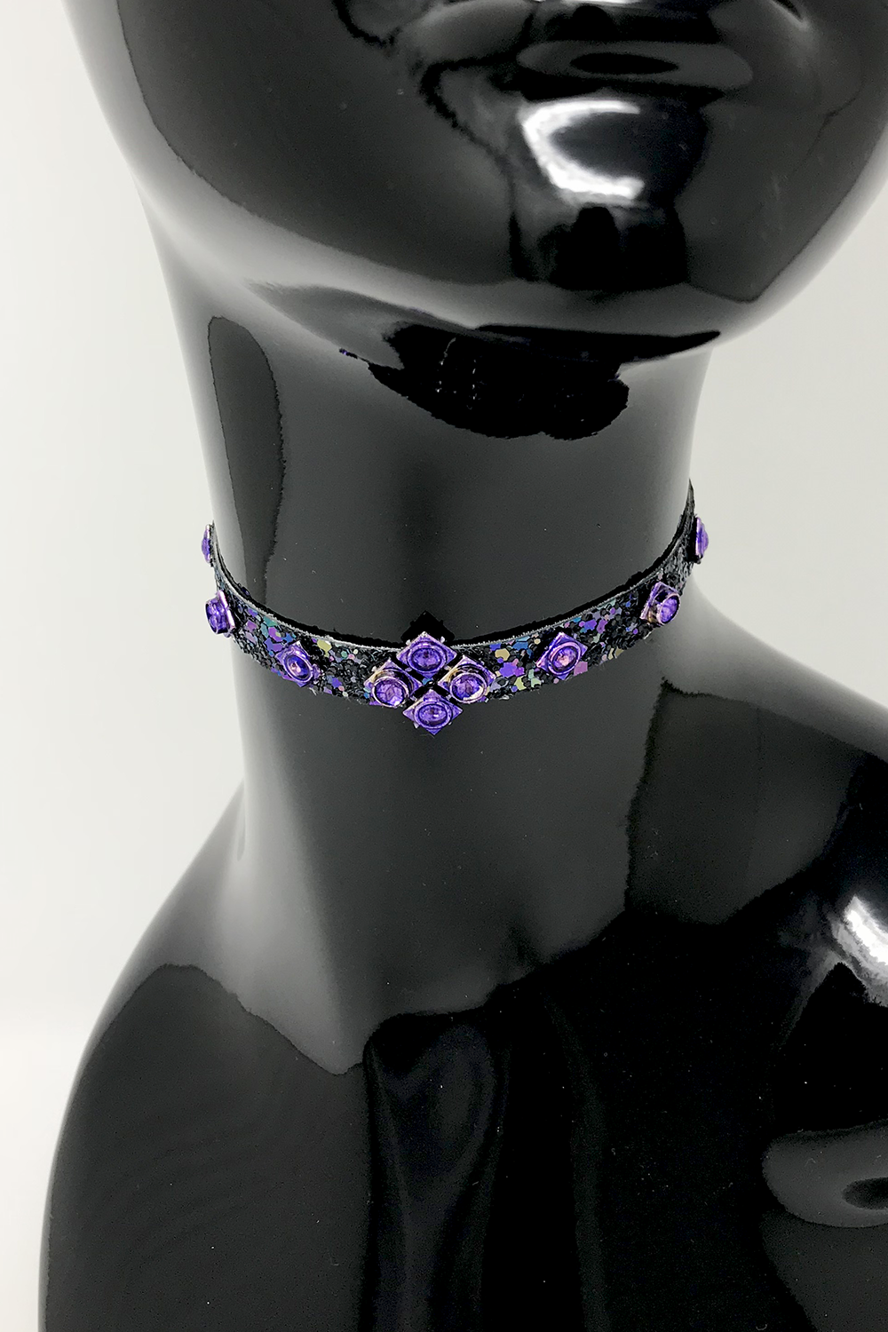Purple Glittermix Choker