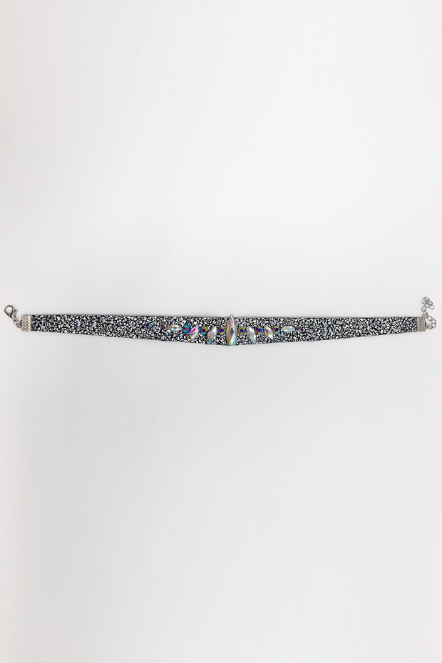 Silver Iridescent Choker