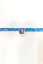 Sky Blue Glitter Choker