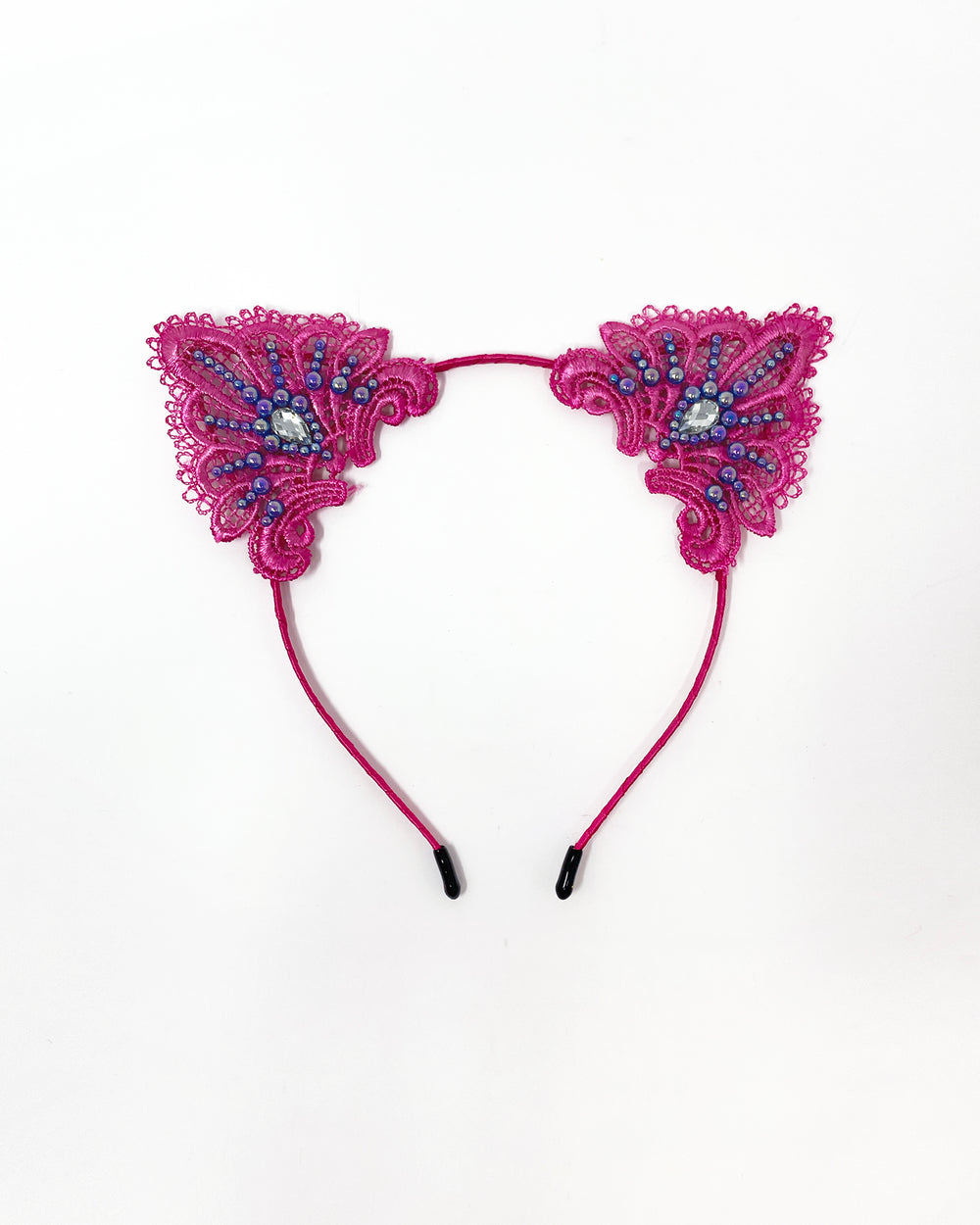 Pink Purple Lace Cat Ears