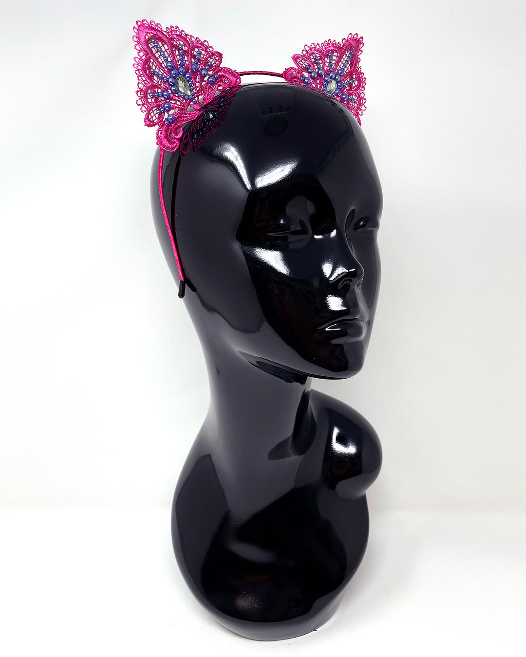 Pink Purple Lace Cat Ears
