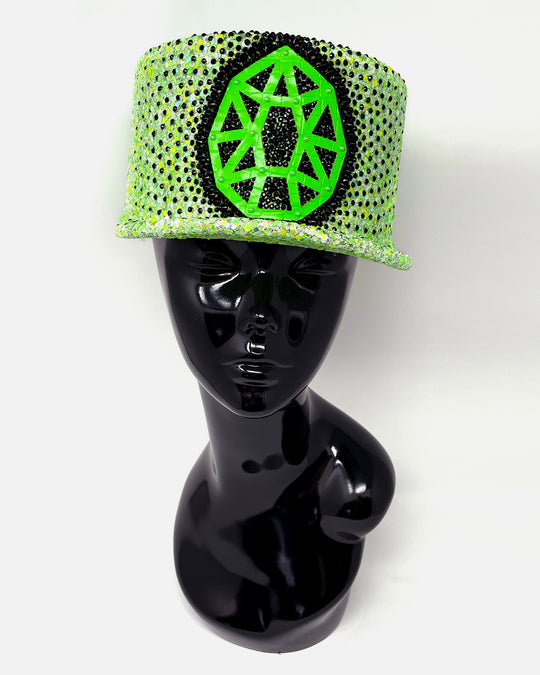 Neon Green Jewel Legion Hat