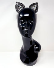 Black Silver Glitter Mysticat Cat Ears