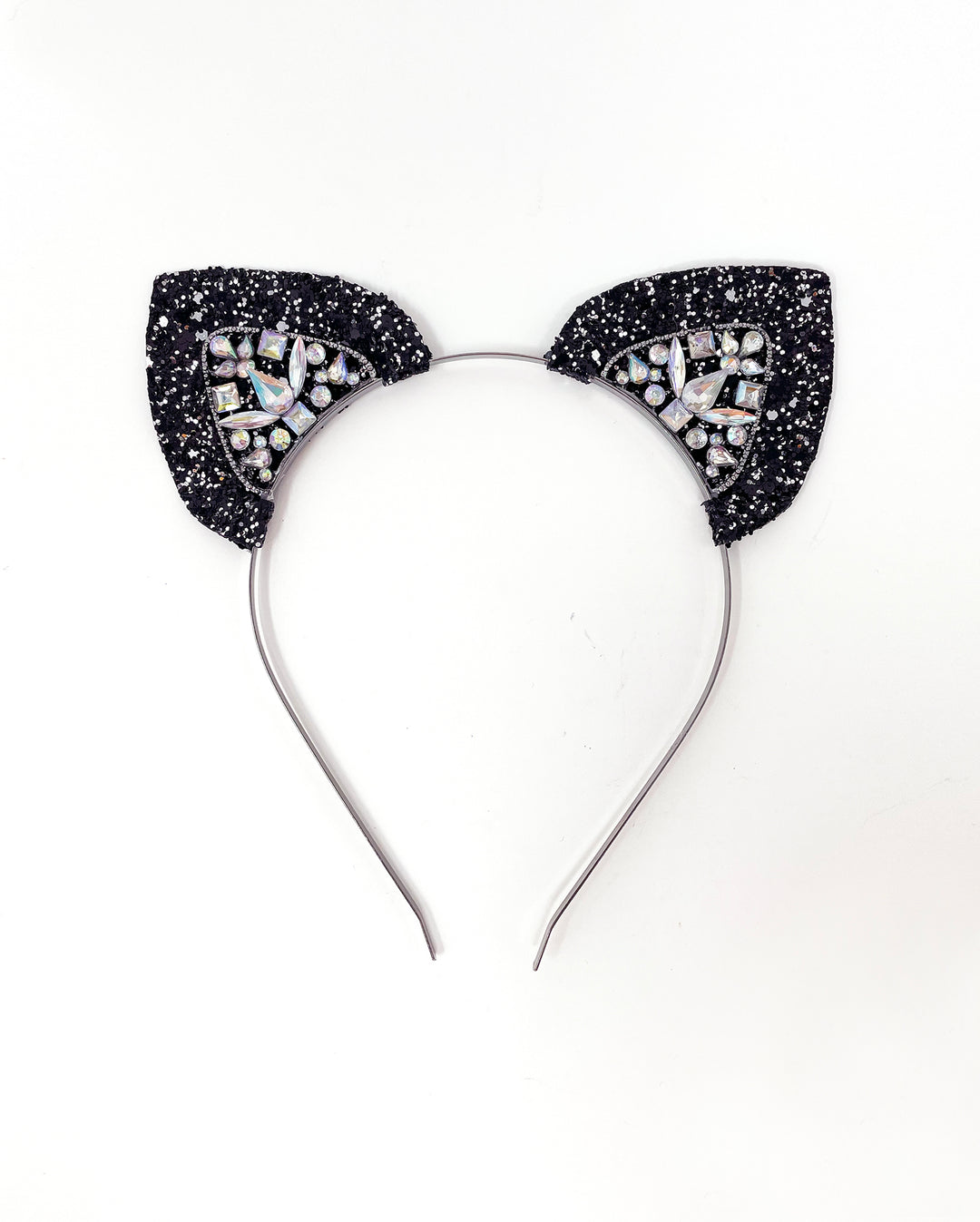 Black Silver Glitter Mysticat Cat Ears