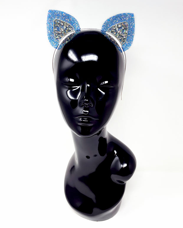 Aqua Silver Mysticat Cat Ears