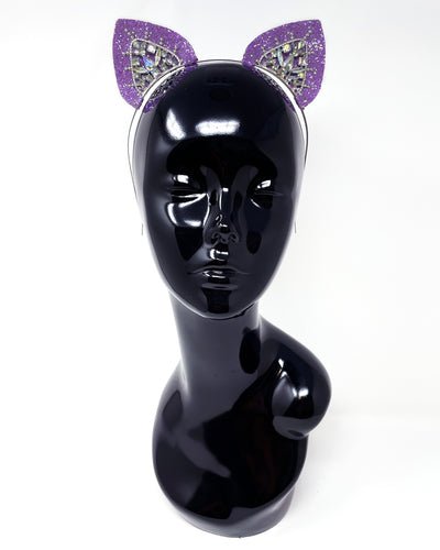 Purple Glitter Mysticat Cat Ears