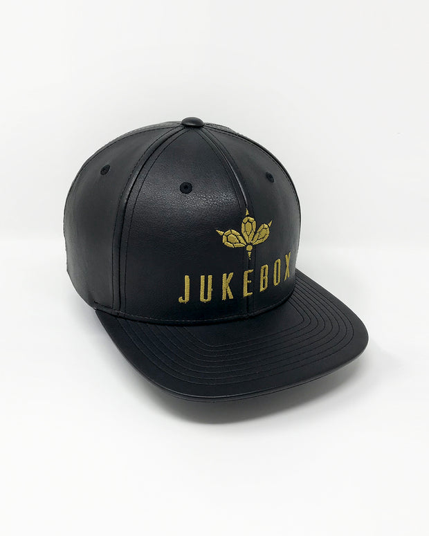 Jukebox Signature Black Leather Snapback