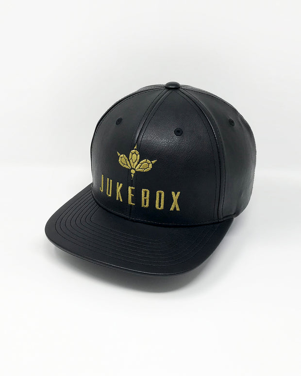 Jukebox Signature Black Leather Snapback