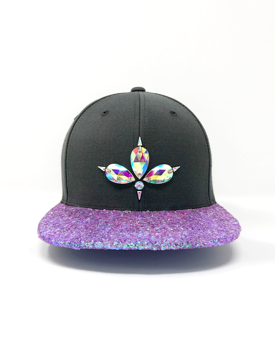 Grey & Lilac Glitter Snapback