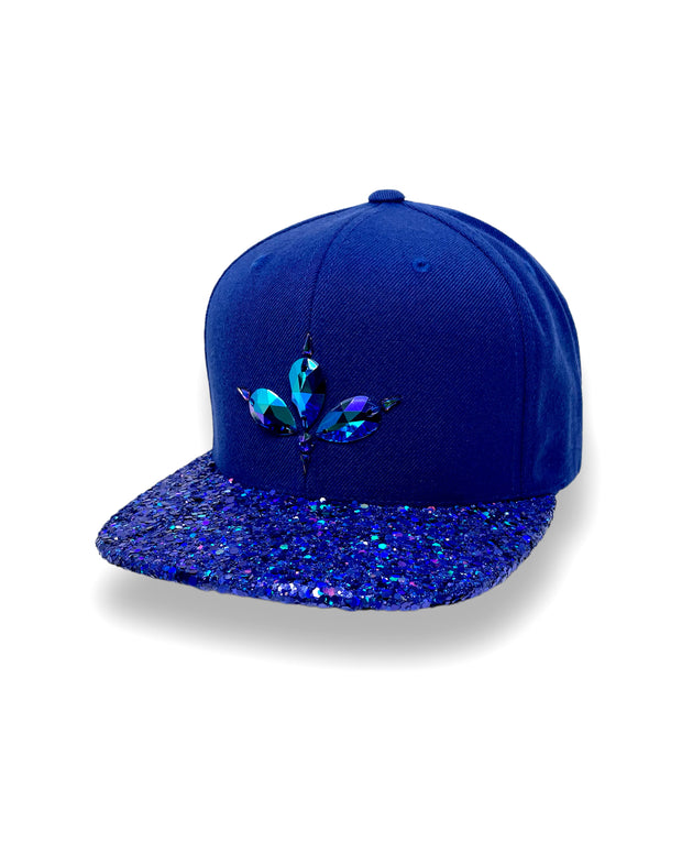 Royal Blue & Blue Glitter Snapback