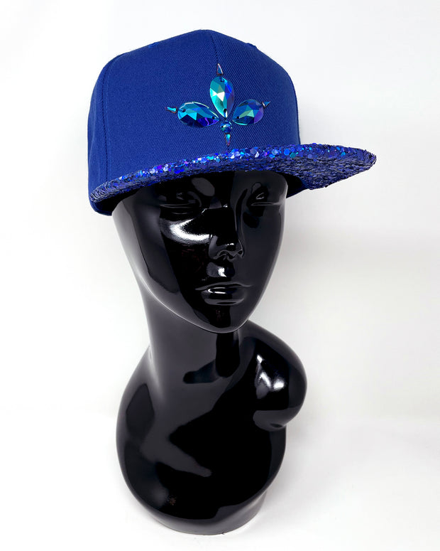 Royal Blue & Blue Glitter Snapback