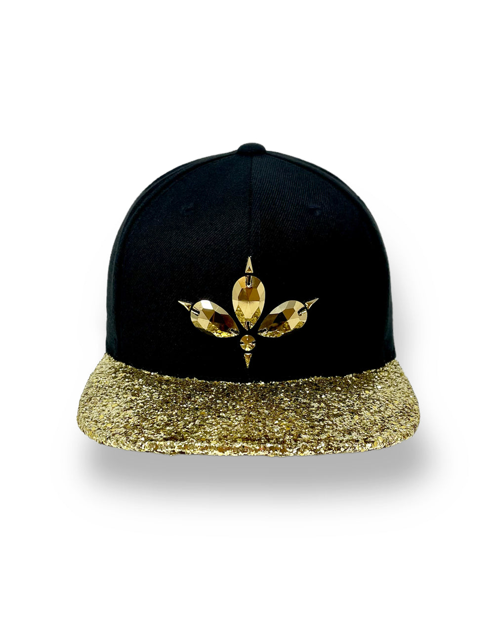 Black & Gold Glitter Snapback