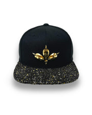 Black & Gold Mix Glitter Snapback