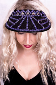 Black Purple Disco Visor