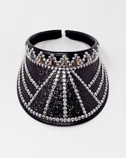 Black Silver Shine Disco Visor