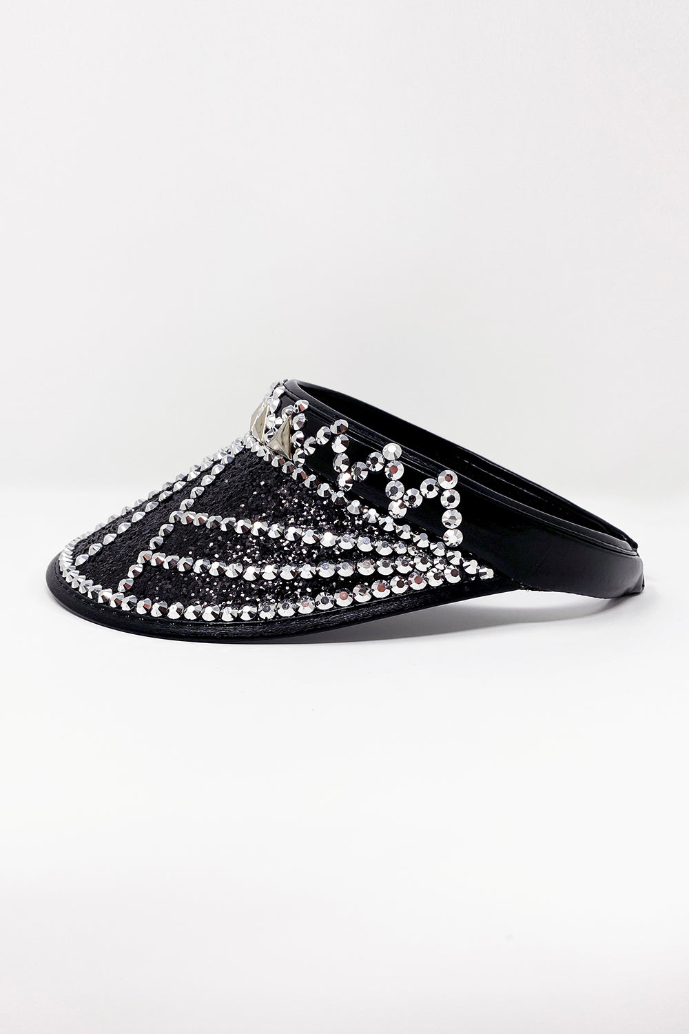 Black Silver Shine Disco Visor