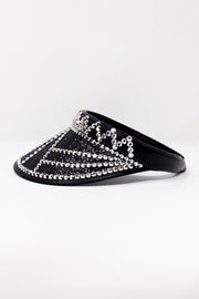 Black Silver Shine Disco Visor