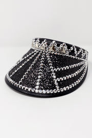 Black Silver Shine Disco Visor