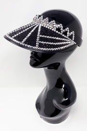 Black Silver Shine Disco Visor