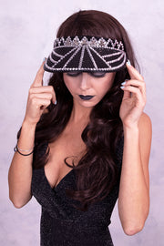 Black Silver Shine Disco Visor