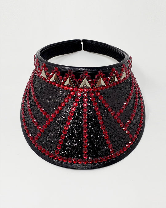 Black Red Disco Visor