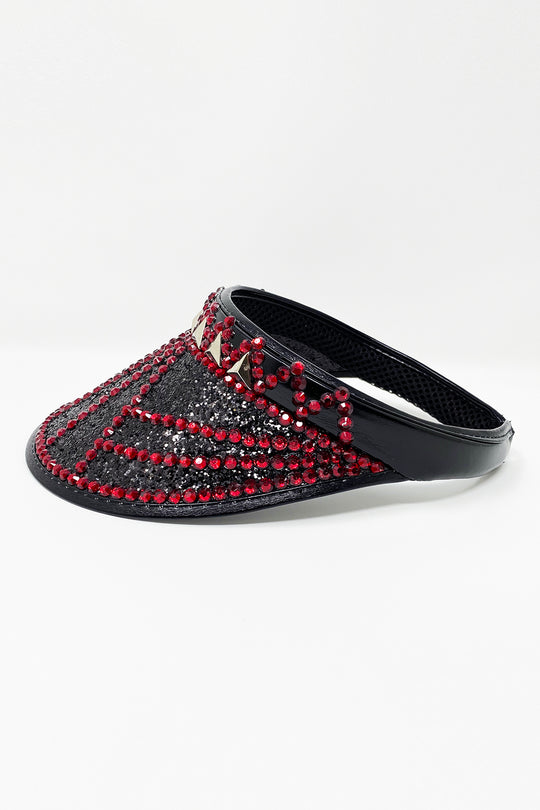 Black Red Disco Visor