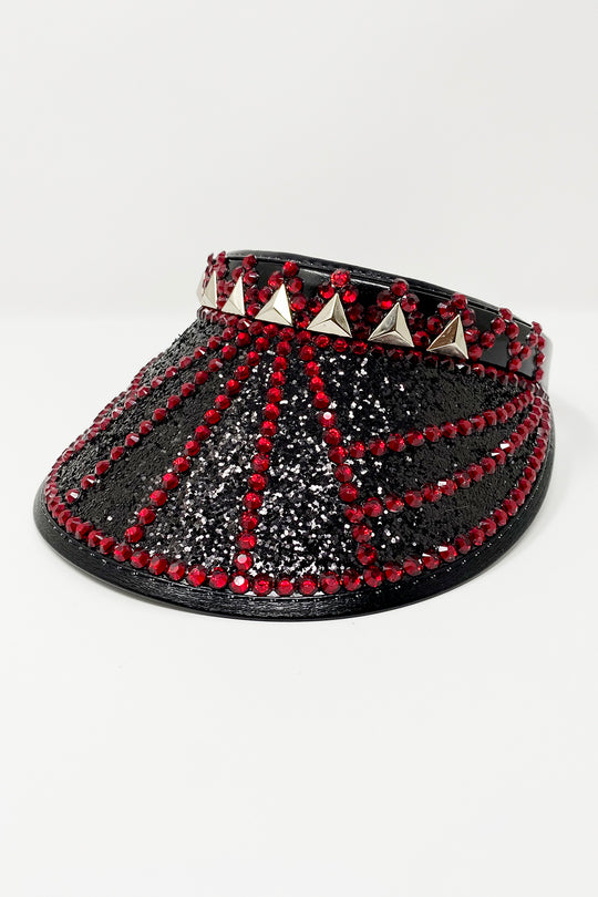Black Red Disco Visor
