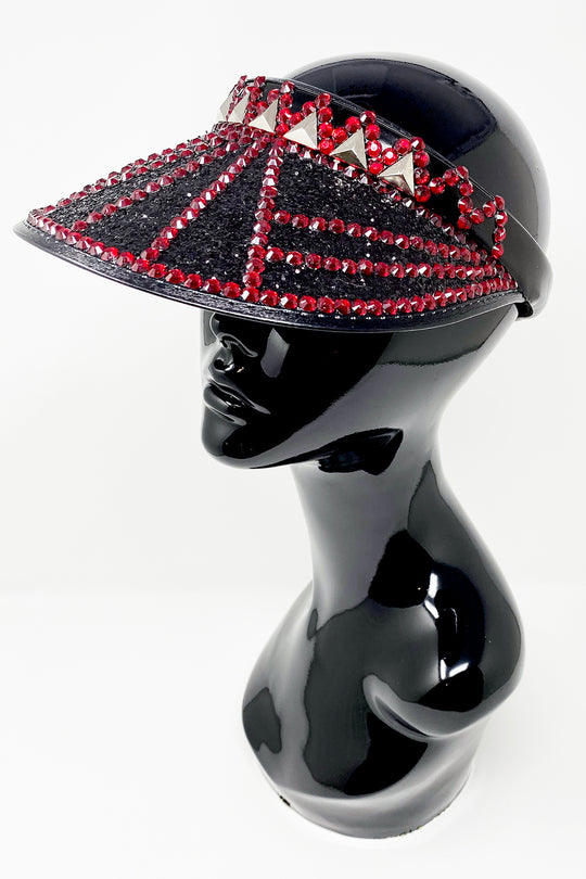 Black Red Disco Visor
