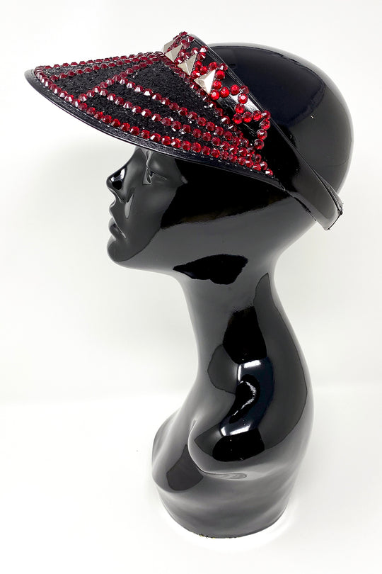 Black Red Disco Visor
