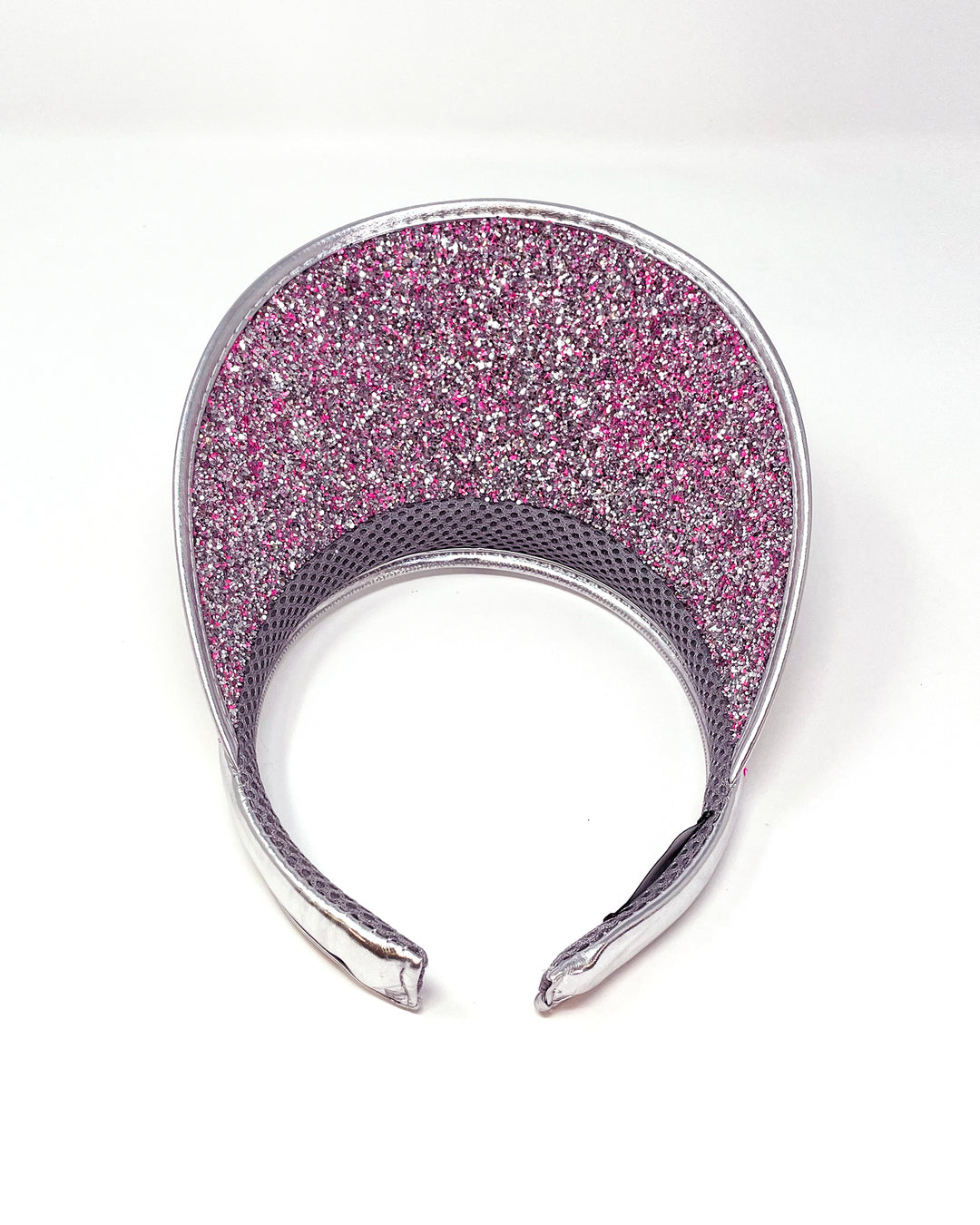 Silver Pink Disco Visor