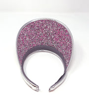 Silver Pink Disco Visor