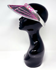 Silver Pink Disco Visor